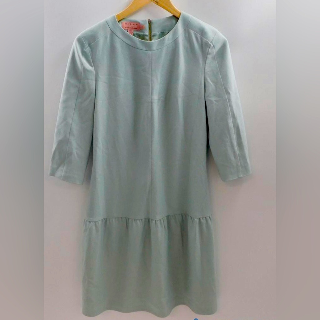 Powder Blue Ted Baker Dropped Waist Dress
